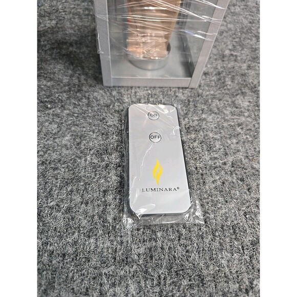 Luminara Set Of 2 Gray Mini Lanterns With Remote & Flameless Candles #3 - Picture 3 of 8